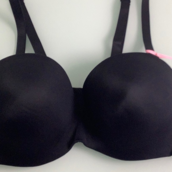 Ambrielle lightly lined Multi way push up wired strapless black bra SZ 38C NWT - Picture 8 of 14